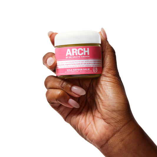 HAND HOLDING SOLE SAVOUR BALM